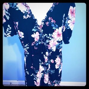 Summer Mini Dress with Floral Design